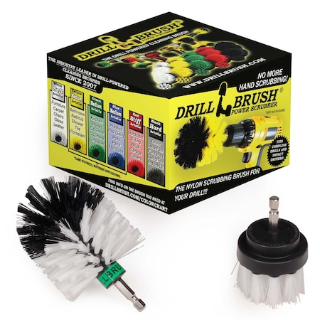 Drill Brush Power Scrubber By Useful Products 5 in W 5 in L Brush, White W-S-2M-QC-DB